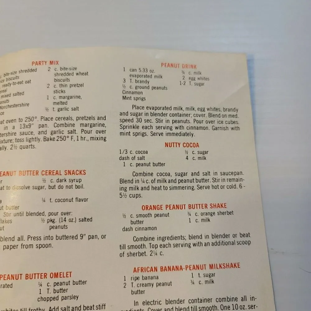 Oklahoma Peanut Commission Cookbook Vtg Advertising It's Easy To Be A Gourmet